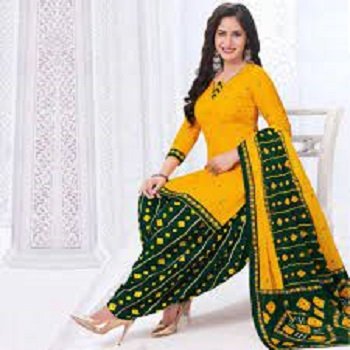 Stylish Ladies Suit yellow and green printed ladies suits.jpg